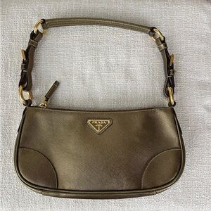 Prada Metallic Cleo Shoulder Bag